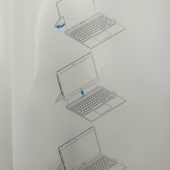 Dell OEM Latitude 7275 XPS 9250 Tablet Mobile Keyboard Dock Folio - Picture 8 of 8